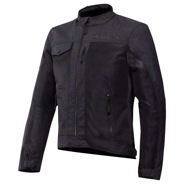 Blouson Moto Dainese Alfama Air Tex Dark Grey Black