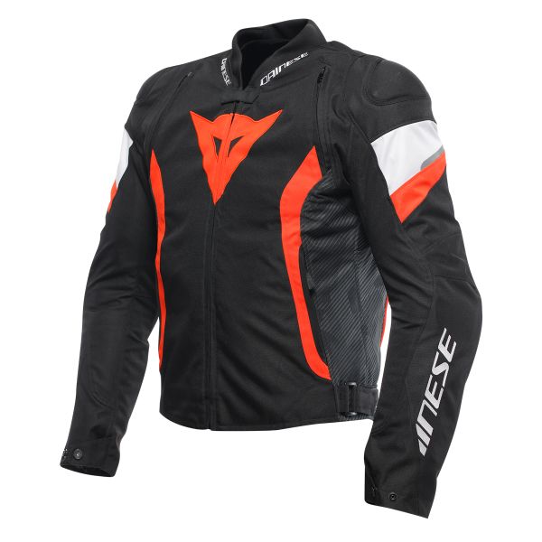 Blouson Moto Dainese Avro 5 Tex Black Red Fluo White Blouson Moto Dainese Avro 5 Tex Black Red Fluo White
