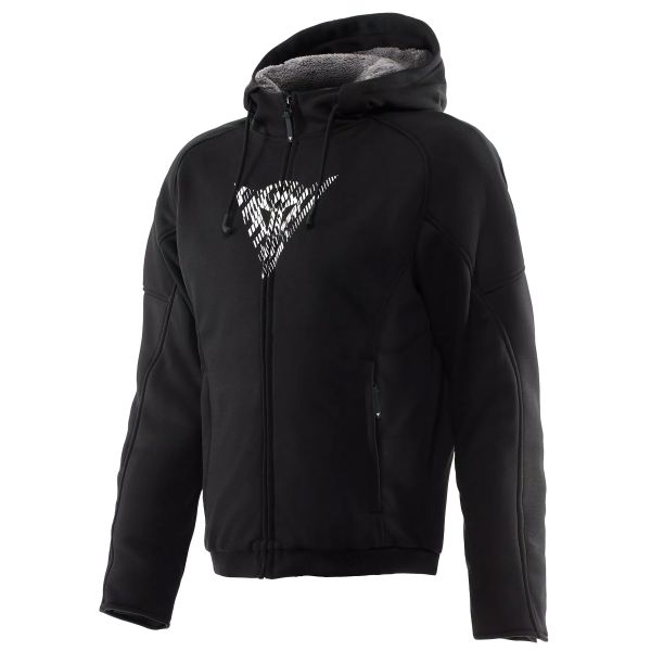 Blouson Moto Dainese Bovisa Safety Hoodie Full Zip Black White