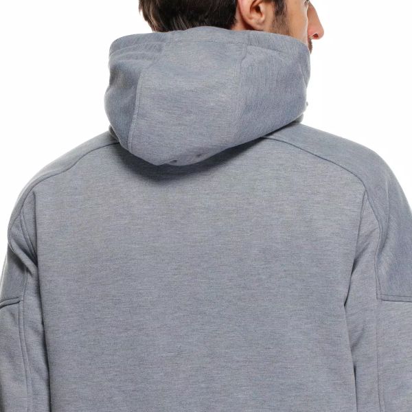 Dainese Bovisa Safety Hoodie Full Zip Grey Melange Black