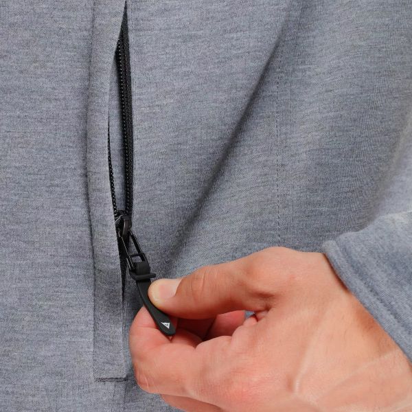 Dainese Bovisa Safety Hoodie Full Zip Grey Melange Black