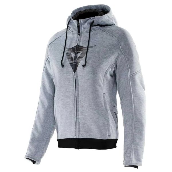 Blouson Moto Dainese Daemon-X Safety Hoodie Full Zip Woman Grey Melange