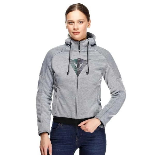 Dainese Daemon-X Safety Hoodie Full Zip Woman Grey Melange