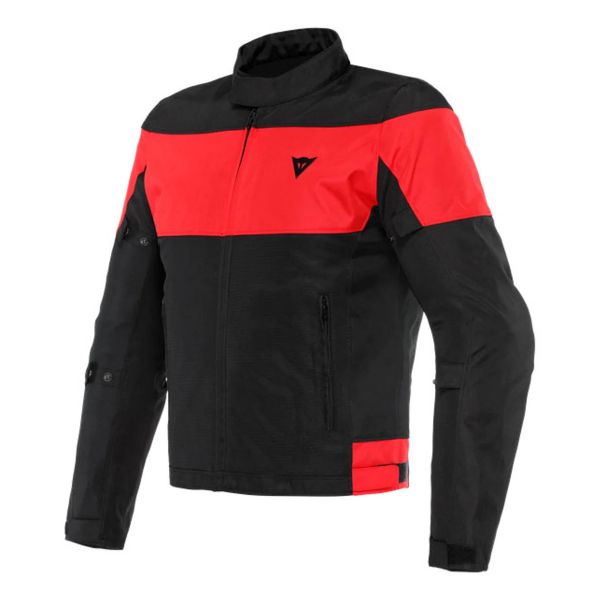 Blouson Moto Dainese Elettrica Air Tex Black Black Lava Red Blouson Moto Dainese Elettrica Air Tex Black Black Lava Red