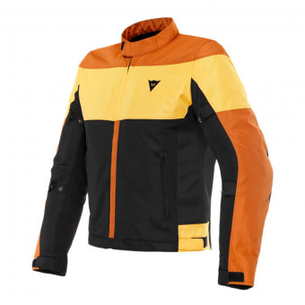 Blouson Moto Dainese Elettrica Air Tex Black Leather Brown Mineral