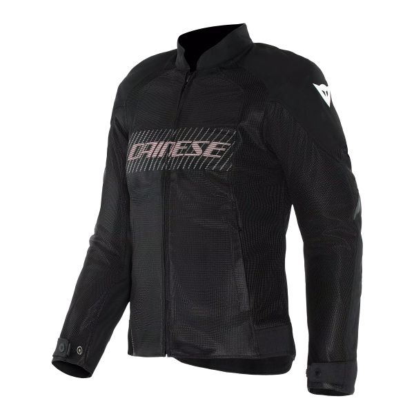 Blouson Moto Dainese Herosphere Air Tex Woman Black White Peach