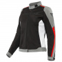 Blouson Moto Dainese Hydra Flux 2 Air Lady D-Dry Black Charcoal Grey Lava Red