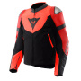 Blouson Moto Dainese Iperattiva Leather-Tex Red Fluo Black