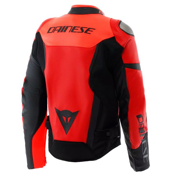 Dainese Iperattiva Leather-Tex Red Fluo Black