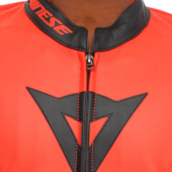Dainese Iperattiva Leather-Tex Red Fluo Black