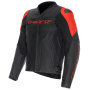 Blouson Moto Dainese Racing 5 Leather Black Red Fluo