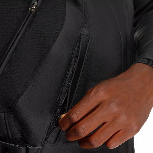 Dainese Racing 5 Leather Black Red Fluo