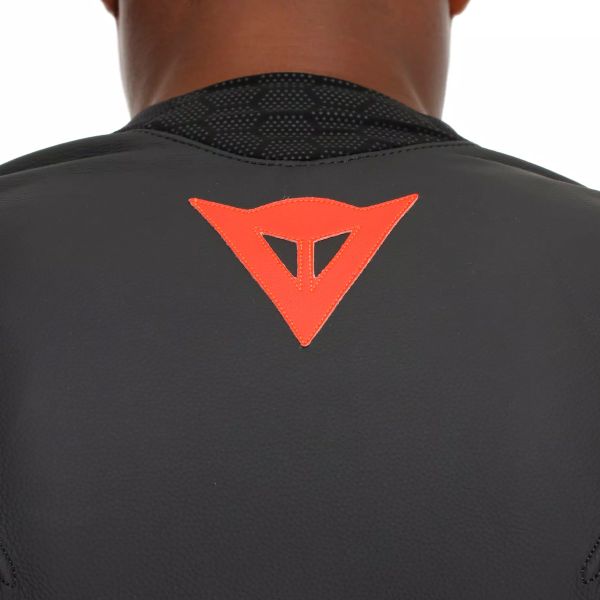 Dainese Racing 5 Leather Black Red Fluo