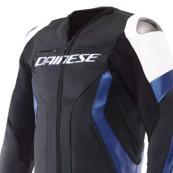 Dainese Racing 5 Leather White Blue Black