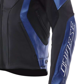 Dainese Racing 5 Leather White Blue Black