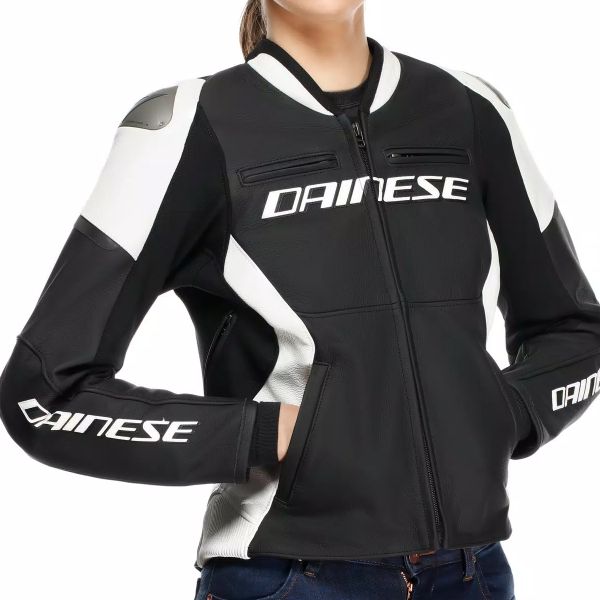 Dainese Racing 5 Leather Woman Black White
