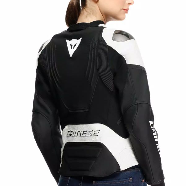 Dainese Racing 5 Leather Woman Black White