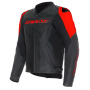 Blouson Moto Dainese Racing 5 Perf Leather Black Red Fluo