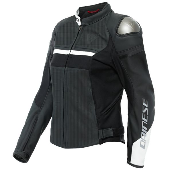 Blouson Moto Dainese Rapida Lady Black Matt White Blouson Moto Dainese Rapida Lady Black Matt White