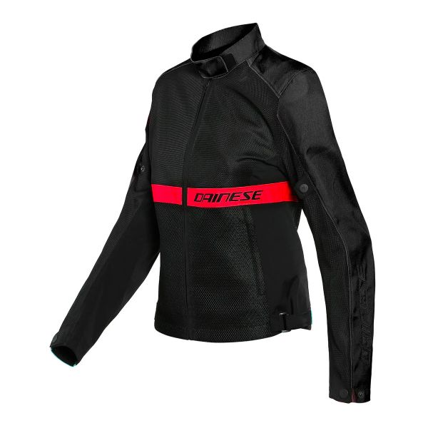 Blouson Moto Dainese Ribelle Air Lady Black Lava Red