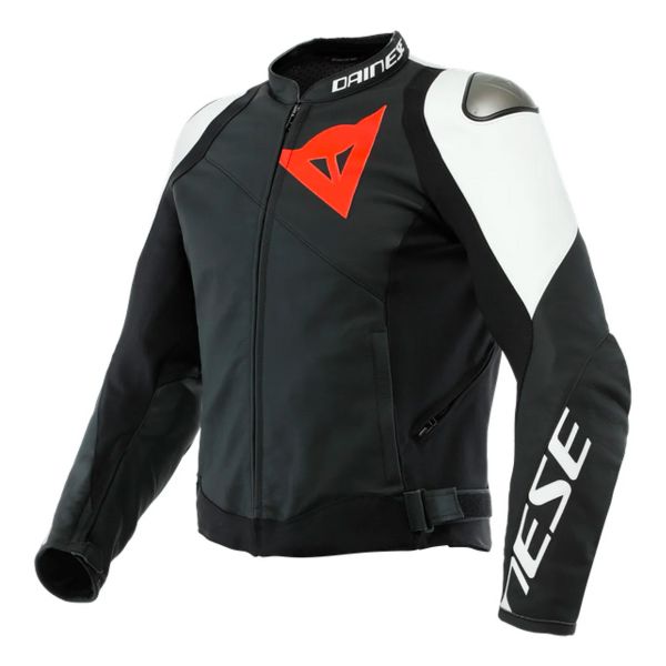 Blouson Moto Dainese Sportiva Black Matt White