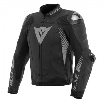 Blouson Moto Dainese Super Speed 4 Leather Black Matt Charcoal Grey