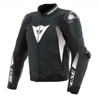 Blouson Moto Dainese Super Speed 4 Leather Black Matt White