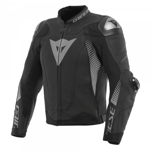 Blouson Moto Dainese Super Speed 4 Leather Perf Black Matt Charcoal Grey