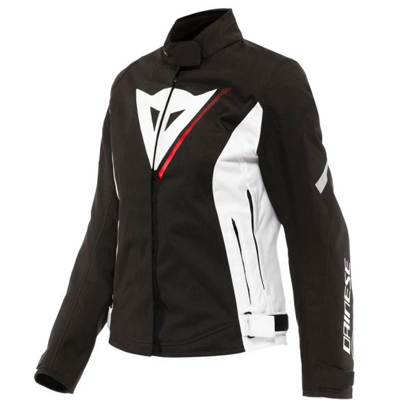Blouson Moto Dainese Veloce Lady D-Dry Black White Lava Red