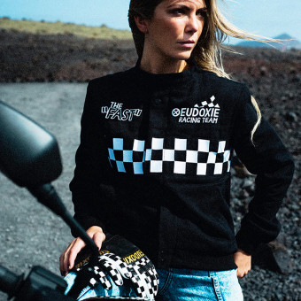 Blouson Moto EUDOXIE Nascar Cheakboard Blouson Moto EUDOXIE Nascar Cheakboard