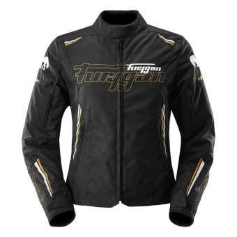Blouson Moto Furygan Agata Black White Gold