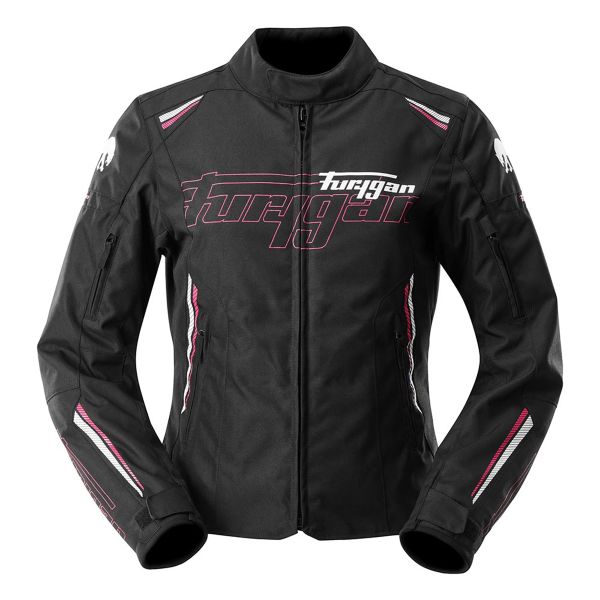 Blouson Moto Furygan Agata Black White Pink