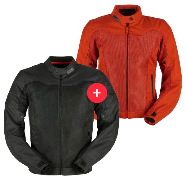 Blouson Moto Furygan Duo Mistral Evo 3 Black + Mistral Lady Evo 3 Rouille