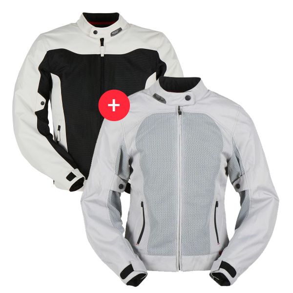 Veste Textile Moto Furygan Mistral Evo 3 - Coupe Régulière, Manches Longues - Couleur Gris, Taille L