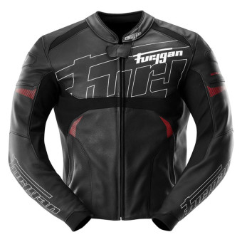 Blouson Moto Furygan Helix Black White Red