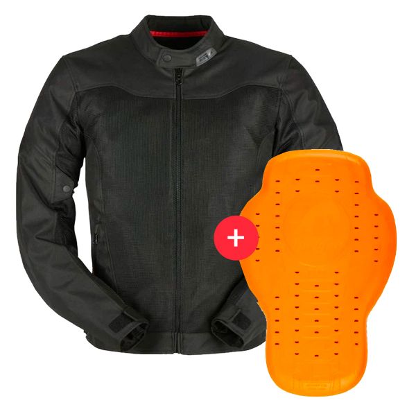 Blouson Moto Furygan Mistral Lady Evo 3 Black + Dorsale D3O Viper Niveau 2
