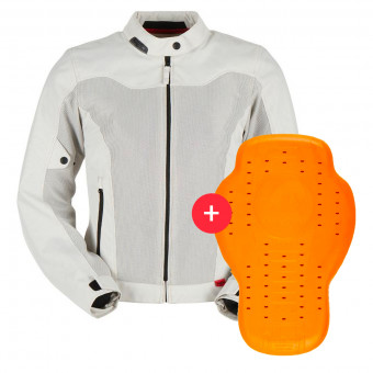 Blouson Moto Furygan Mistral Lady Evo 3 Pearl Pearl + Dorsale D3O Viper Niveau 2