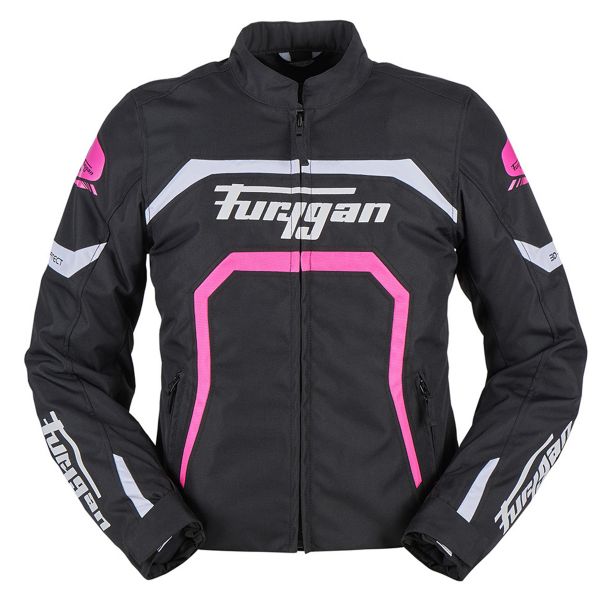 Blouson Moto Furygan Mystic Evo Black White Pink