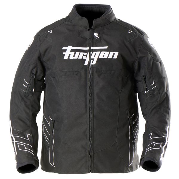 Blouson Moto Furygan Neon Kid Black White Blouson Moto Furygan Neon Kid Black White