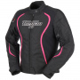 Blouson Moto Furygan Odessa Black White Pink