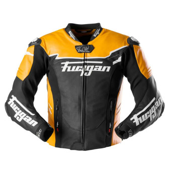 Blouson Moto Furygan Signature 55 Black Yellow Fury