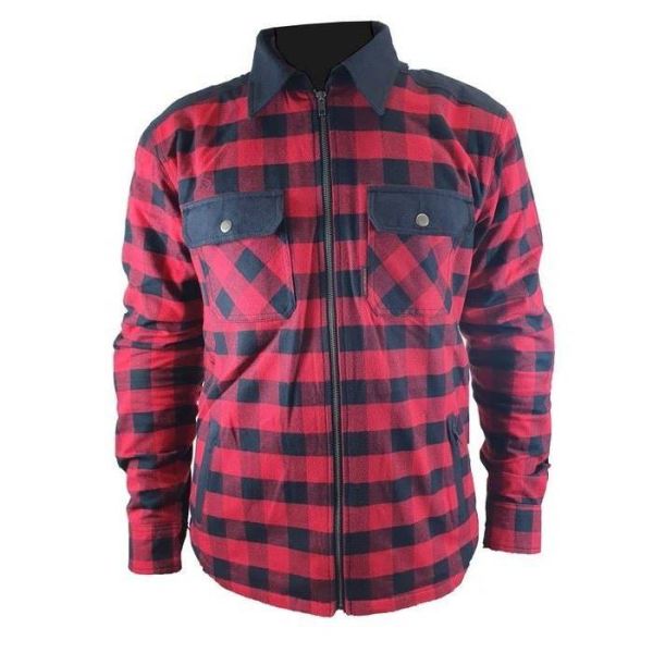 Blouson Moto HARISSON Sur Chemise Ranger Black Red