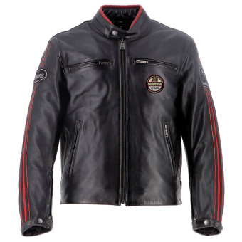 Blouson Moto Helstons Ace 10 Years Leather Rag Black