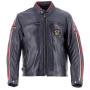 Blouson Moto Helstons Ace 10 Years Leather Rag Blue
