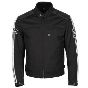 Blouson Moto Helstons Ace Textile Leather Black