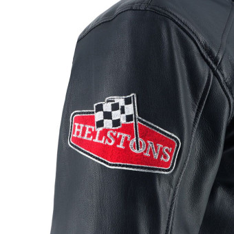 Helstons Boxer Leather Rag Black White
