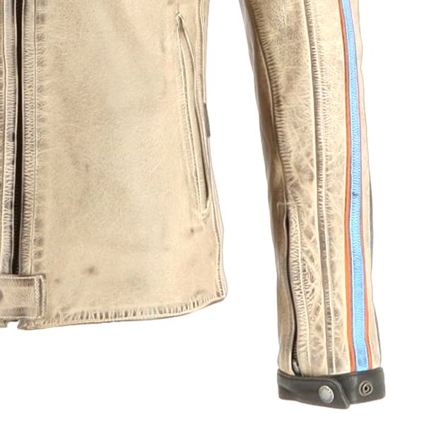 Helstons Clubman Leather Beige Orange Sky Blue