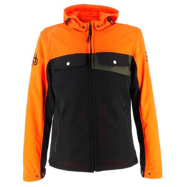 Blouson Moto Helstons Cross Air Mesh Black Orange Khaki