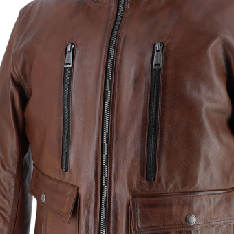 Helstons Downtown Leather Rag Tan Cir