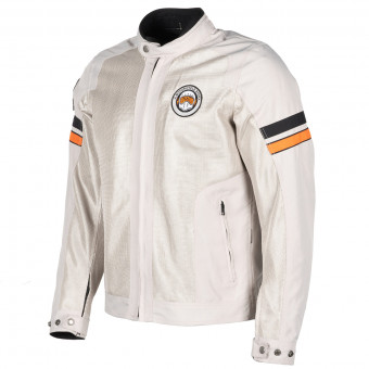 Blouson Moto Helstons Elron Mesh Silver Black Orange